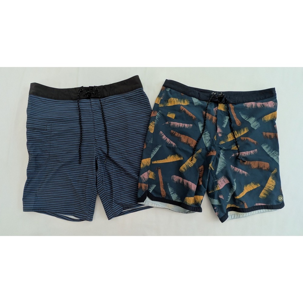 Outerknown Board Shorts Men's 31 Swim Trunks Lot of 2 8" Inseam Kelly Slater